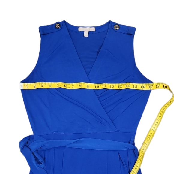 Banana Republic Royal Blue V Neck Belted Dress Size XS - Picture 5 of 7